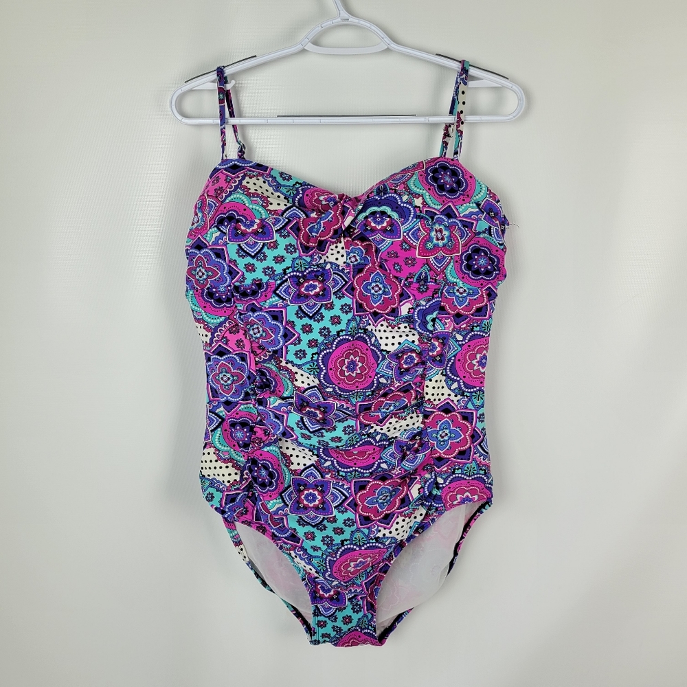 ASSETS by Sarah Blakely SPANKS One Piece Swimsuit Sz XL